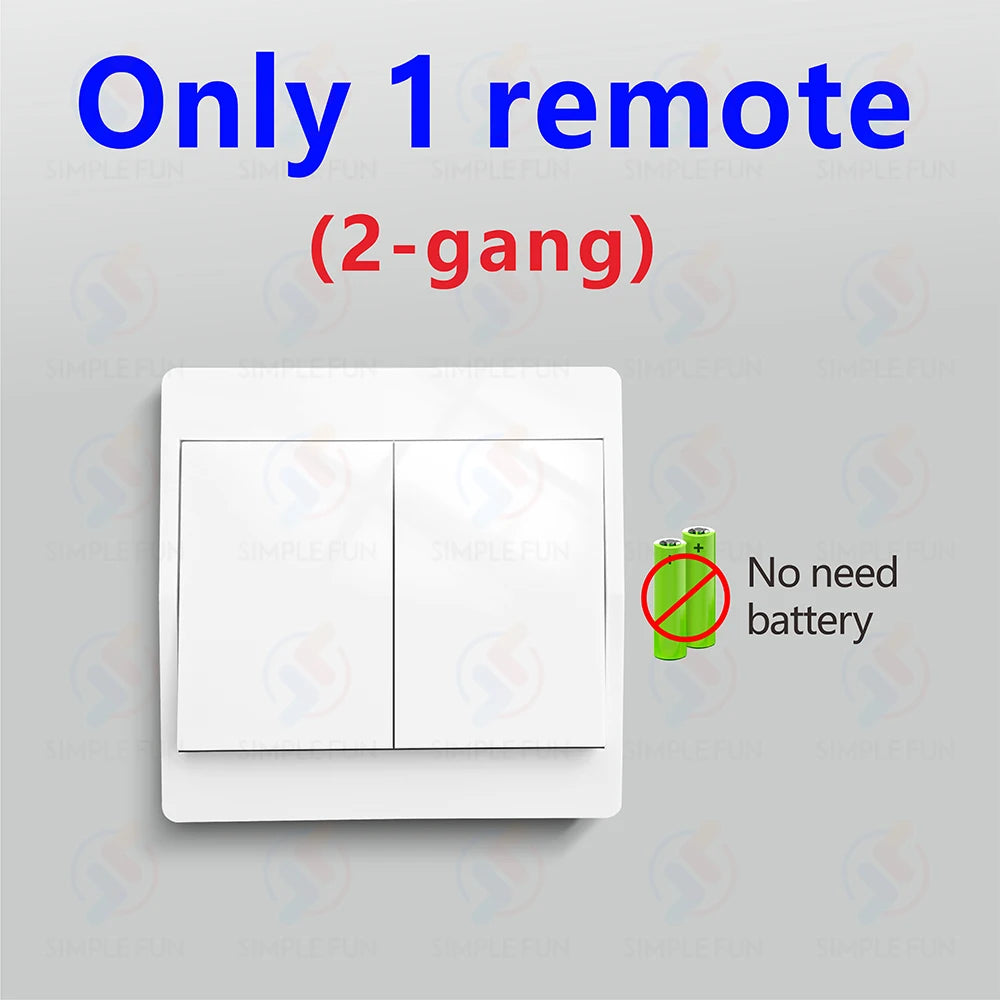 Mini Wireless Remote Control Light Switch 110V 220V 230V  No Battery Required Self Powered Wireless Wall Switch Kinetic Switch