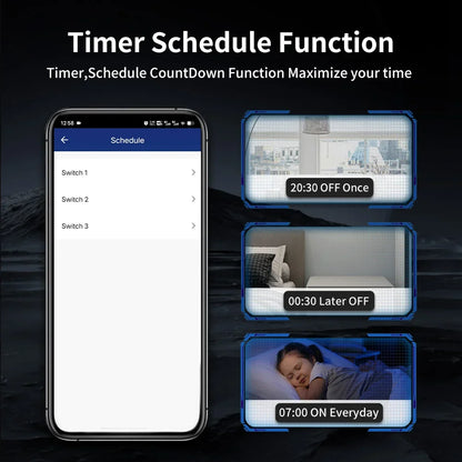 TNCE Tuya WIFI Smart RF433 Wall Galss Panel Switch EU 1/2/3/4 Gang Smart life App Voice Control Work With Alexa Google Home