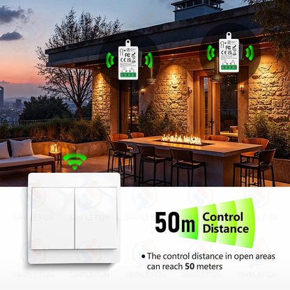 Mini Wireless Remote Control Light Switch 110V 220V 230V  No Battery Required Self Powered Wireless Wall Switch Kinetic Switch