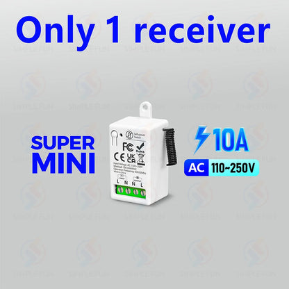 Mini Wireless Remote Control Light Switch 110V 220V 230V  No Battery Required Self Powered Wireless Wall Switch Kinetic Switch