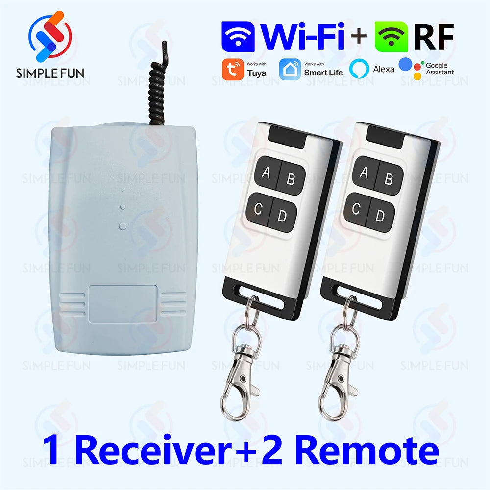 WiFi RF Garage Gate Sliding Door Opener Tuya DIY Smart Switch for BFT FAAC etc 433Mhz Remote Control Switch 12V 24V Relay Module