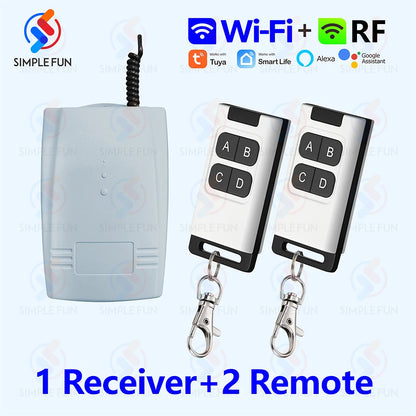 WiFi RF Garage Gate Sliding Door Opener Tuya DIY Smart Switch for BFT FAAC etc 433Mhz Remote Control Switch 12V 24V Relay Module