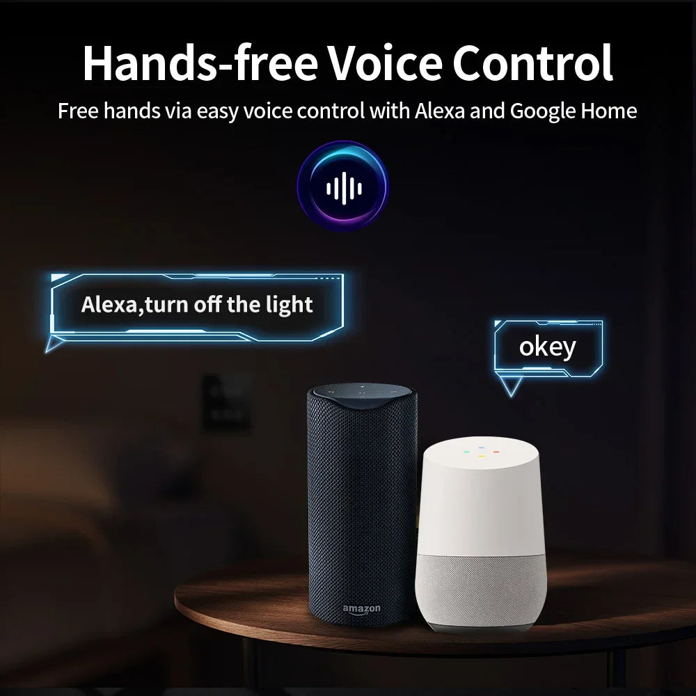 TNCE Tuya WIFI Smart RF433 Wall Galss Panel Switch EU 1/2/3/4 Gang Smart life App Voice Control Work With Alexa Google Home