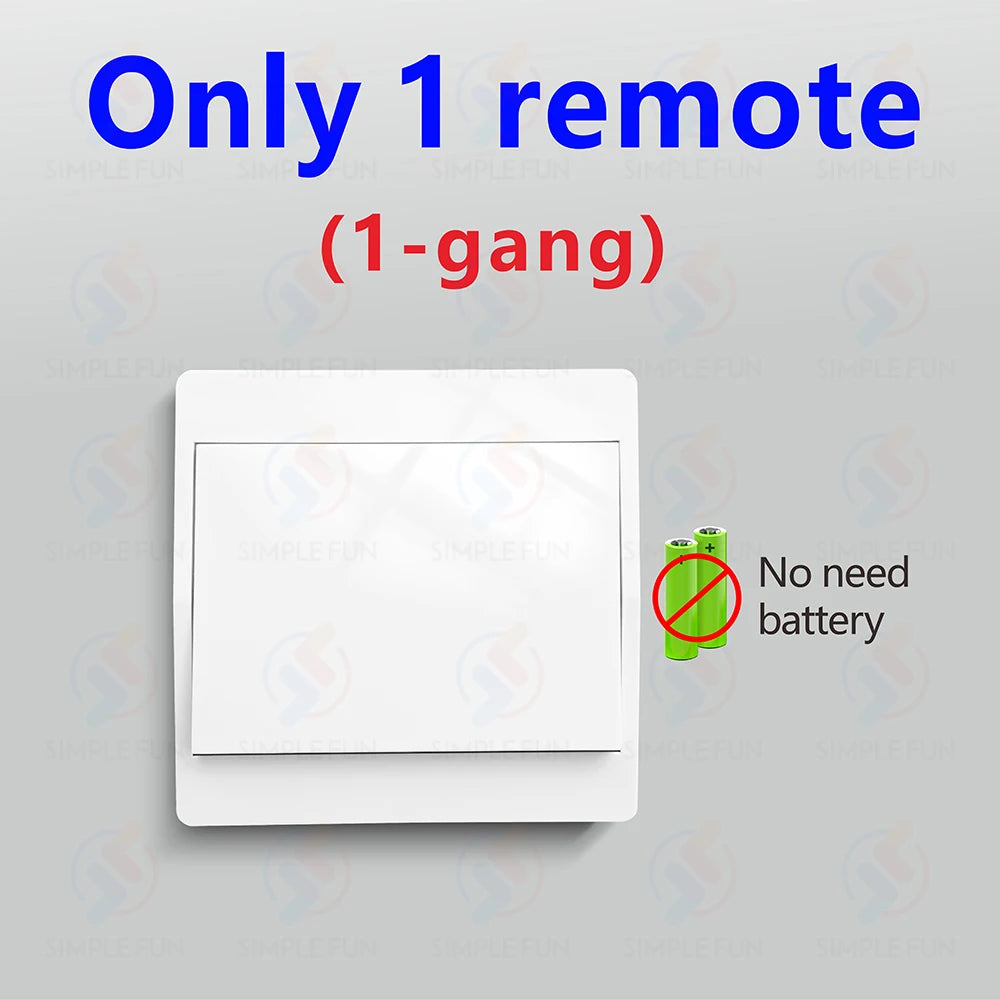 Mini Wireless Remote Control Light Switch 110V 220V 230V  No Battery Required Self Powered Wireless Wall Switch Kinetic Switch