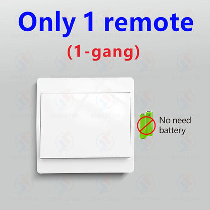Mini Wireless Remote Control Light Switch 110V 220V 230V  No Battery Required Self Powered Wireless Wall Switch Kinetic Switch