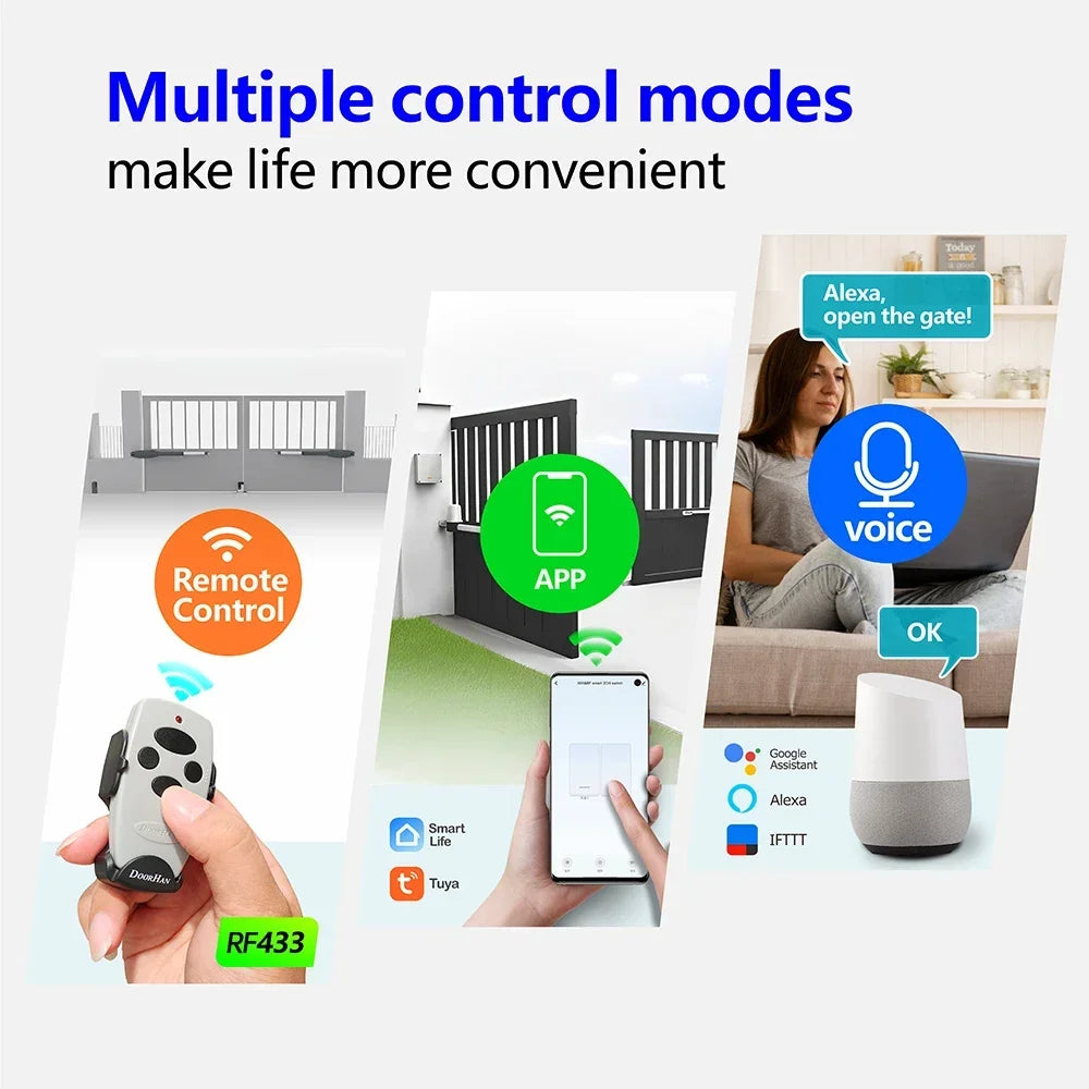 WiFi RF Garage Gate Sliding Door Opener Tuya DIY Smart Switch for BFT FAAC etc 433Mhz Remote Control Switch 12V 24V Relay Module